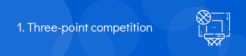 A three-point competition is an effective basketball fundraising idea.