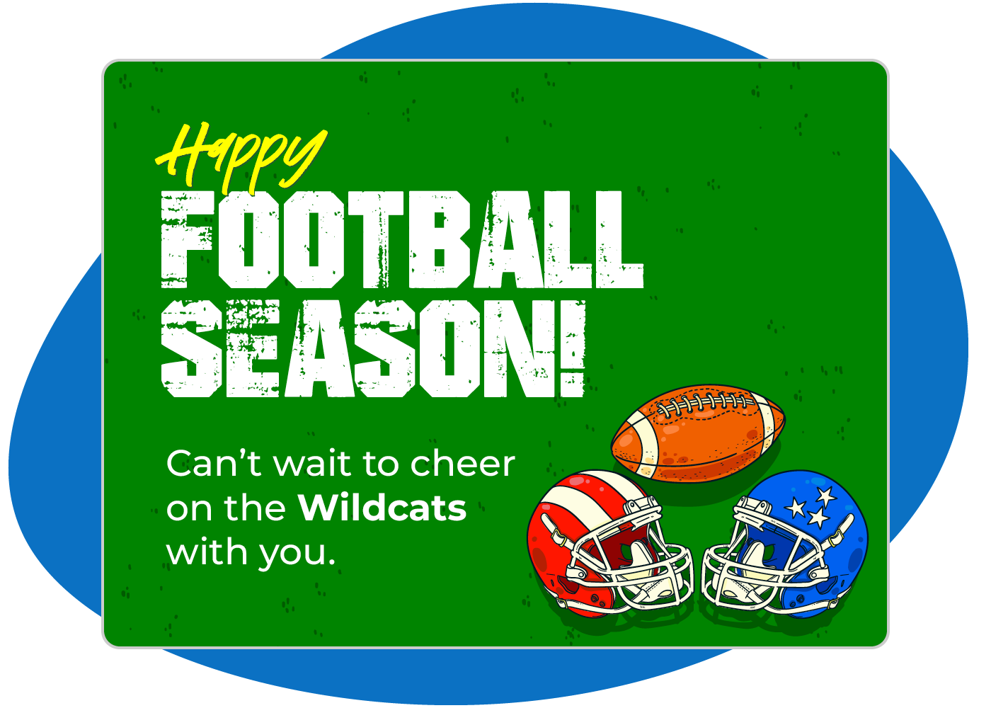An example eCard you could offer donors as part of an eCard football fundraiser