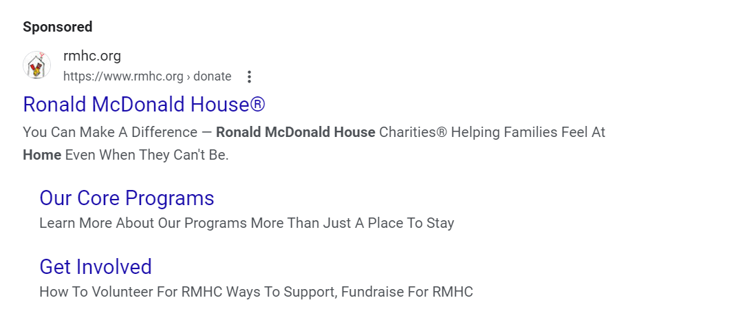 An example of a Google Ad campaign, which is a great fundraising idea for kids.