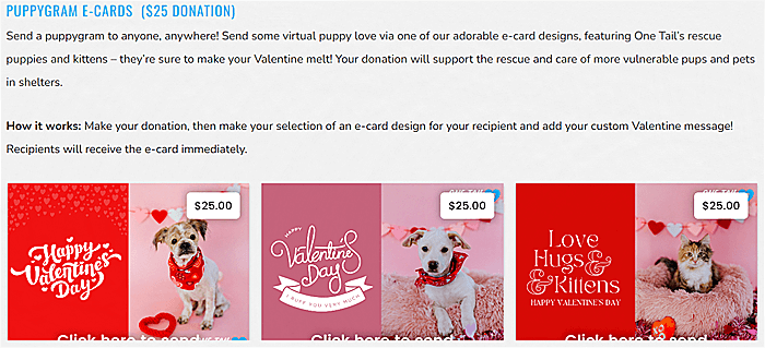 This is an example of the eCards you can incorporate into your Valentine’s Day school fundraising idea.